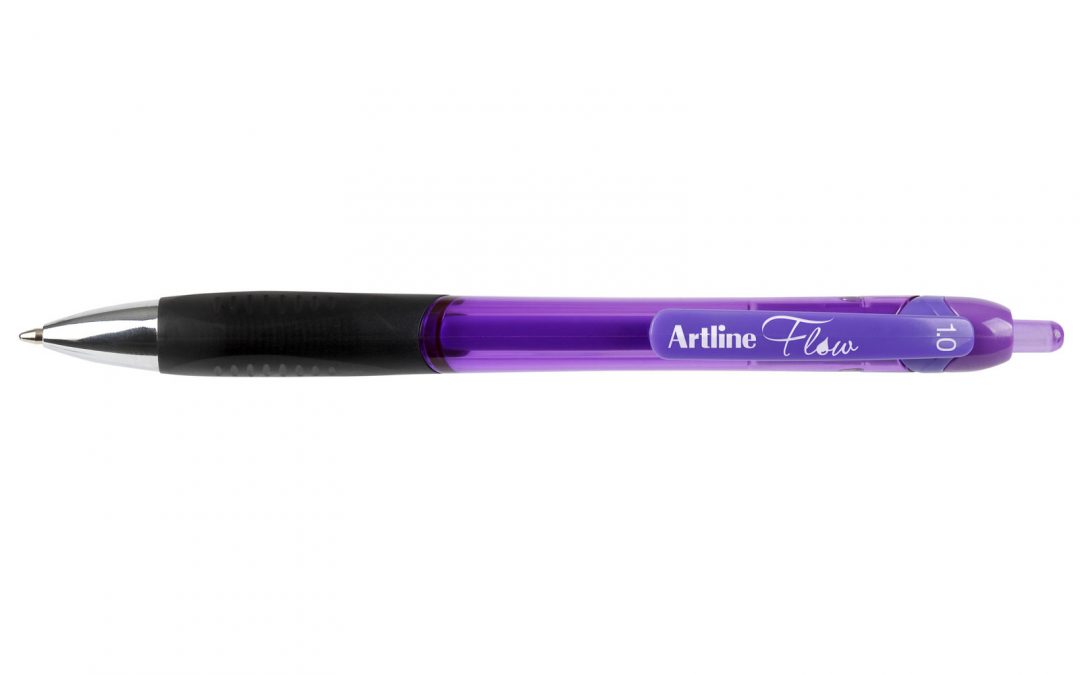 Artline Pen Flow Retractable Purple