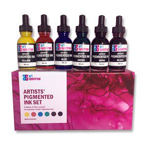 Art Spectrum Artists Pigmented Ink Set 6 x 50ml Assorted